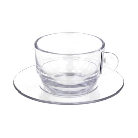 Tazze Riutilizzabile SAN “Cappuccino” Trasparente 166ml (36 Pezzi)