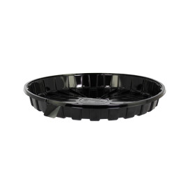 Contenitore di Plastica per Torta APET Nero Ø18cm (210 Pezzi)