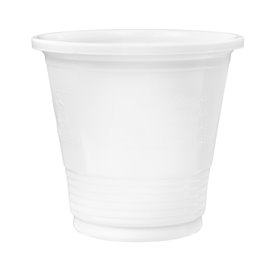 Bicchiere di Plastica PS Bianco 80 ml (50 Pezzi)