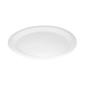 Piatto di Carta Tondo Bianco Ø26cm 250g/m² (350 Pezzi)