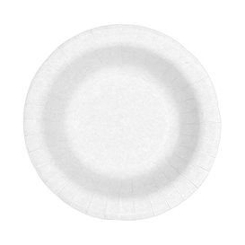 Piatto Fondo di Carta Anti-grasso Bianco Ø19cm 250g/m² (50 Pezzi)
