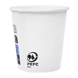 Bicchiere di Carta 4Oz/120ml Bianco Ø6,2cm (80 Pezzi)
