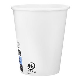 Bicchiere di Carta 9 Oz/280ml Bianco Ø8,0cm (1000 Pezzi)