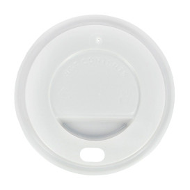 Coperchio con Foro per Bicchiere 7Oz Bianco Ø7,2cm (1000 Pezzi)