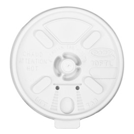 Coperchio "Lift n' Lock" PS Bianco Ø8,6cm (100 Pezzi)