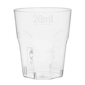 Bicchiere di Plastica per Cicchetto Trasp. PS Ø37mm 25ml (50 Pezzi)
