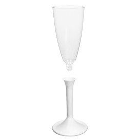 Calice Plastica Flute Gambo Bianco 120ml 2P (200 Pezzi)