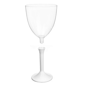 Calice Plastica Vino Gambo Bianco 300ml 2P (20 Pezzi)