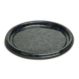 Vassoio di Plastica Catering Rotondo Marmo 46 cm (50 Pezzi)