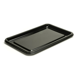 Vassoio Plastica Rettangolare Nero 35X24 cm (10 Pezzi)