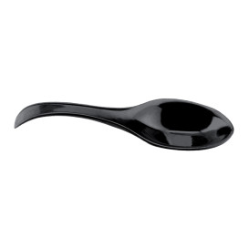Mini Cucchiaio Degustazione Single-Dose Nero 120 mm (30 Pezzi)