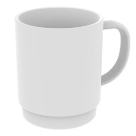 Tazze Riutilizzabile SAN “Cioccolato” Bianco 310ml (6 Pezzi)