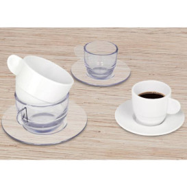 Tazze Riutilizzabile SAN “Espresso” Bianco 80ml (36 Pezzi)
