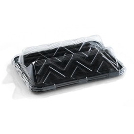 Vassoio Plastica Rettangolare Marmo 35X24 cm (5 Pezzi)