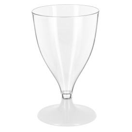 Tazza di PS riutilizzabile acqua/vino bianco piede 200ml 2P (48 unità)