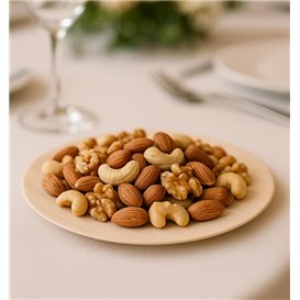 Piatto di Legno Tondo Ø15,5cm (50 Pezzi)