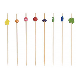 Spiedi di Bambu Decorato Assortimento 120mm (10000 Pezzi)