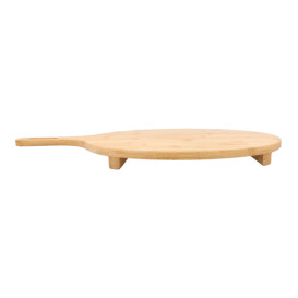 Vassoio Rotondo con manico Bambu Ø29x2,5cm (10 Pezzi)
