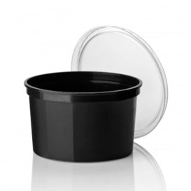 Coppette Plastico Nera 500ml  Ø11,5cm (50 Pezzi)