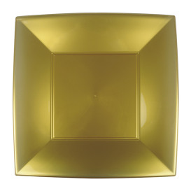 Piatto Plastica Piano Oro Nice PP 290mm (144 Pezzi)