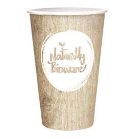 Bicchiere di Carta Eco PLA BioWare 12Oz/384ml Ø8,0cm (1100 Pezzi)
