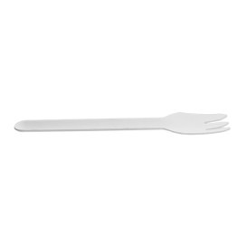 Forchetta di Canna da Zucchero Bianco 16cm (50 Pezzi)