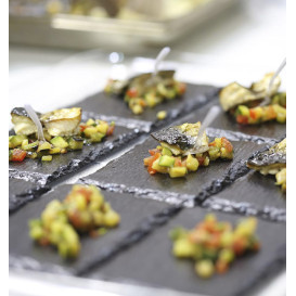 Vassoi di Plastica Ardesia PS 130x90 mm (240 Pezzi)