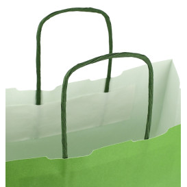 Buste Shopper in Carta Verde 100g/m² 25+11x31cm (200 Pezzi)