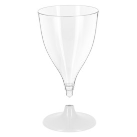 Tazza di PS riutilizzabile acqua/vino bianco piede 200ml 2P (48 unità)