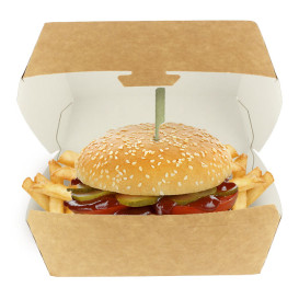 Scatola Kraft per Hamburger Mega 16,5x18x9cm (25 Pezzi)