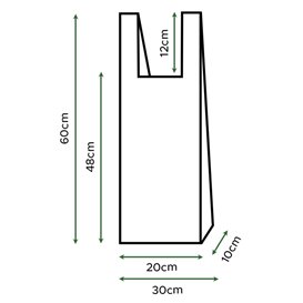 Sacchetto per il pane canottiera Traslucida 30x60cm 14µm (100 Pezzi)