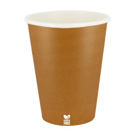 Bicchiere di Carta Senza Plastica 14 Oz/420ml "Caramello" Ø9,0cm (1.000 Pezzi)
