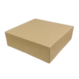 Scatola Cartone Kraft con Frontale Pieghevole 35x35+10cm (100 Pezzi)