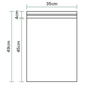 Sacchetti di Polipropilene CPP Piega Adesivo 35x45cm G160 (1000 Pezzi)