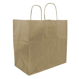 Buste Shopper in Carta Marrone 80g/m² 30+18x29cm (25 Pezzi)