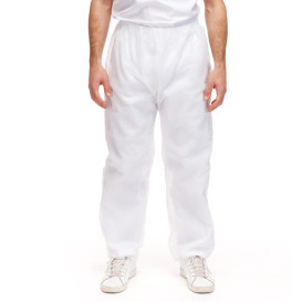 Pantalone Industriale in TNT di PP Bianco 30gr. (1 Pezzo)