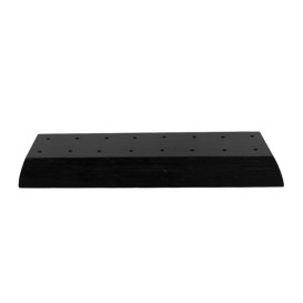 Supporto di Bambu per Spiedi Bambu Nero 20x6x2cm (12 Pezzi)