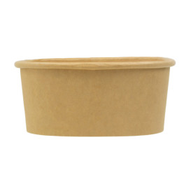 Contenitori Quadrato di Cartone Kraft 500ml 13x13x5,6cm (300 Pezzi)