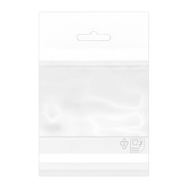 Sacchetti Polipropilene BOPP Piega Adesivo e Foro Europeo 8x12cm G160 (100 Pezzi)