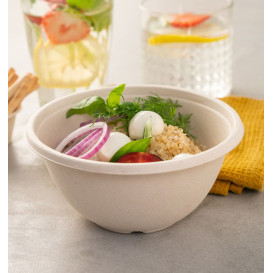 Ciotola di Canna da Zucchero "Buddha" 500ml Ø14x7cm (300 Pezzi)