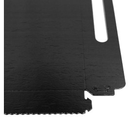 Vassoio Cartone Rettangolo Nero Manici 22x28 cm (400 Pezzi)