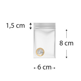 Sacchetti in Polietilene con chiusura a pressione 6x8cm G200 (100 Pezzi)
