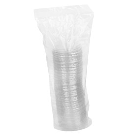 Coperchio PET Trasparente per Contenitore Salse 75 a 100ml Ø7,3cm (50 Pezzi)