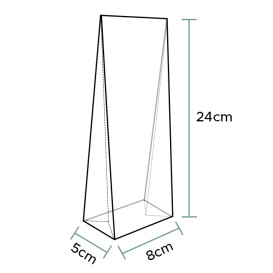 Sacchetti di Polipropilene BOPP Base Quadrata 8x24+5cm G160 (1000 Pezzi)