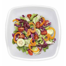 Piatto Duro Riutilizzabile Fondo Bianco "Square" PP 18cm (300 Pezzi)