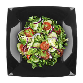 Piatto Duro Riutilizzabile Piano Nero "Nice" PP 23cm (300 Pezzi)