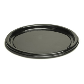 Piatto di Plastica Tondo Nero 26 cm (250 Pezzi)