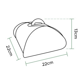 Scatola di Carta Kraft per Torte 22x22x13cm (25 Pezzi)