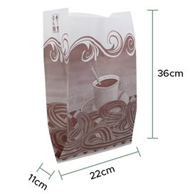 Sacchetto per Churros Antigrasso 22+11x36cm (250 Pezzi)