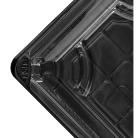 Imballaggi e Coperchio Sushi PLA Nero 13,0x18,0 cm (100 Pezzi)